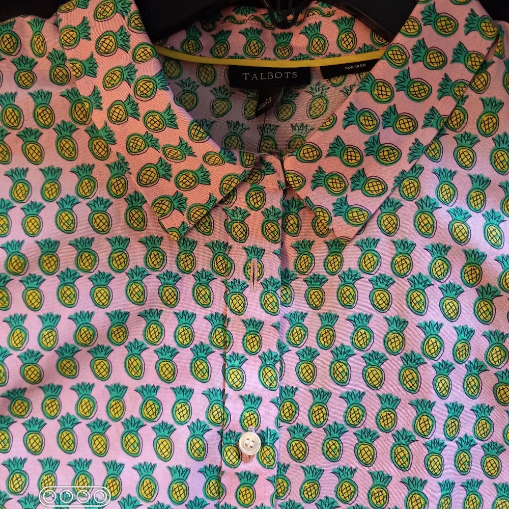 Talbot's Sleeveless Pineapple Shirt for Women - Picture 3 of 8
